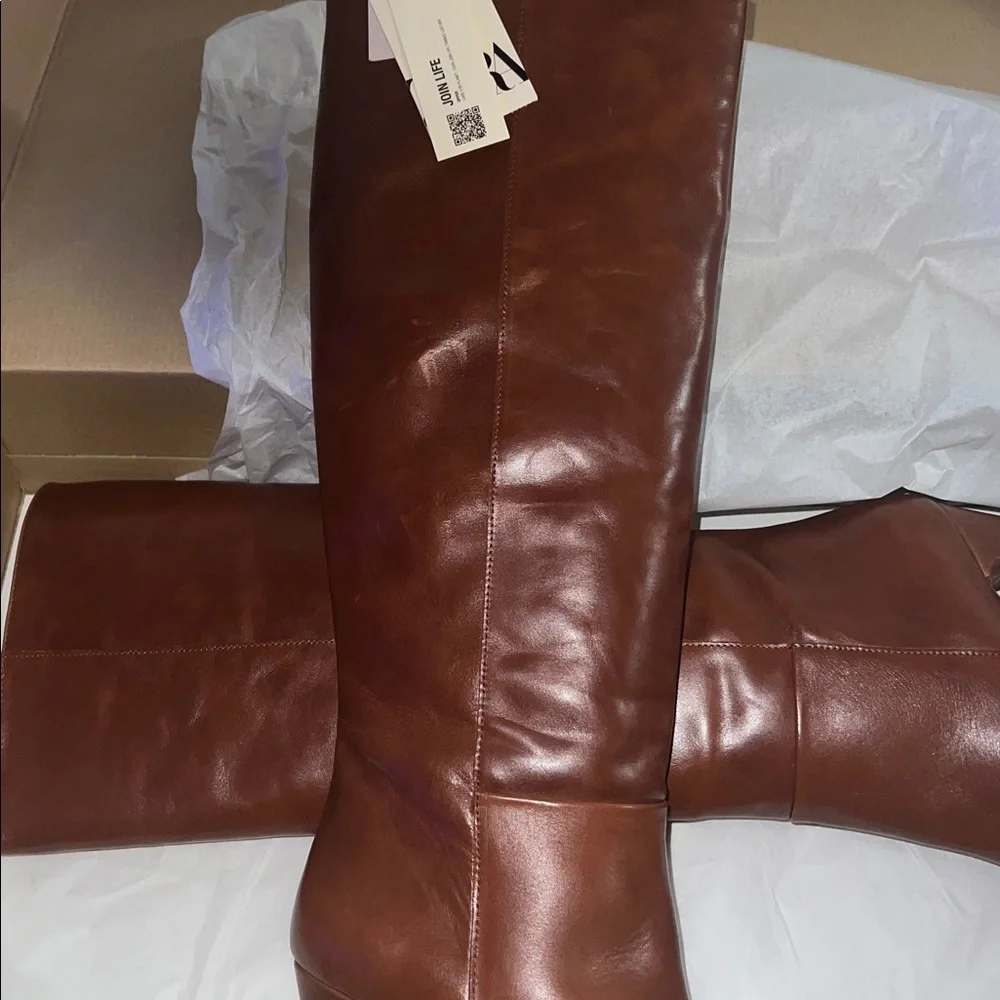 Zara Brown Over the Knee Boots Size 39 NWT